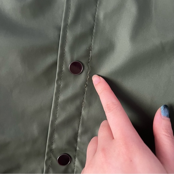 NWT Rains Unisex Long Evergreen Rain Jacket Small - Picture 15 of 15